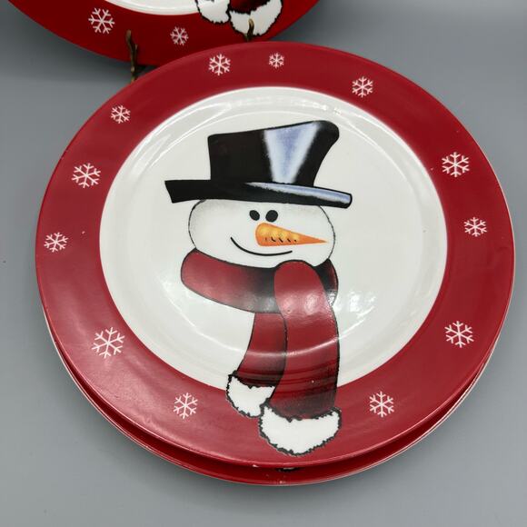 Vintage Snowman Dinner Plates, Today's Living, Set of 4 - Picture 4 of 10